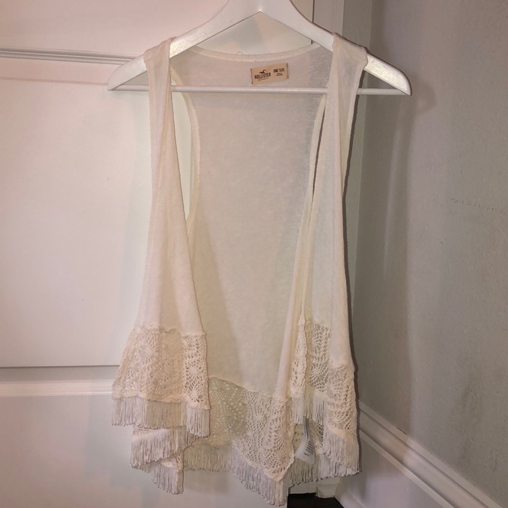 Boho Hollister Cream Tank Sweater